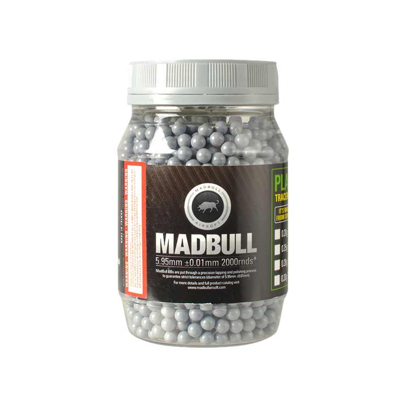 MADBULL 0.50g Ultimate Stainless BBs For Snipers - 2000 Rds - Grey